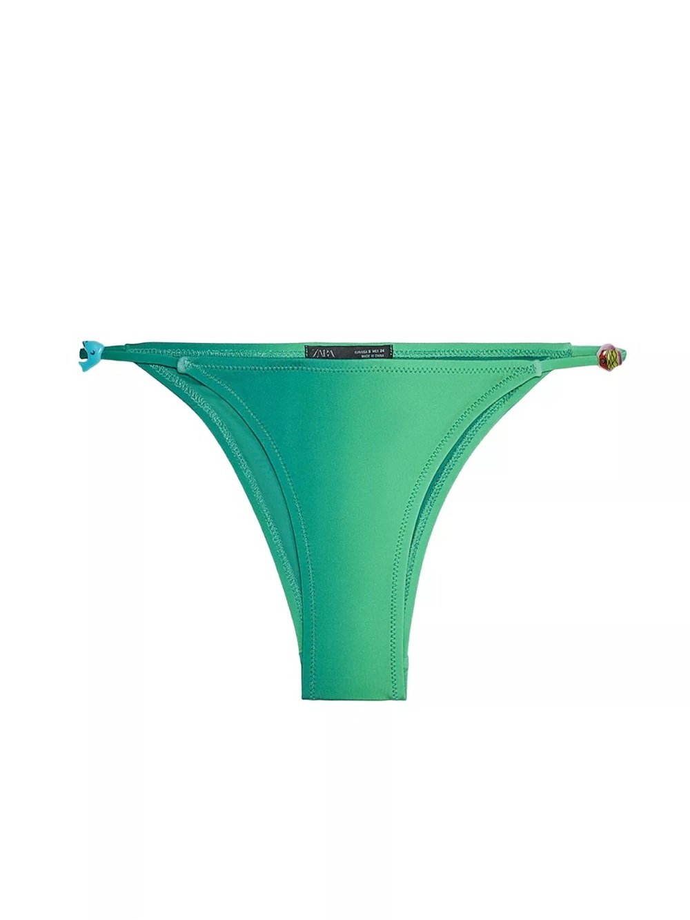 zara Women’s Green Bikini Bottom with Side Rings